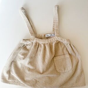 Zara cream corduroy dress